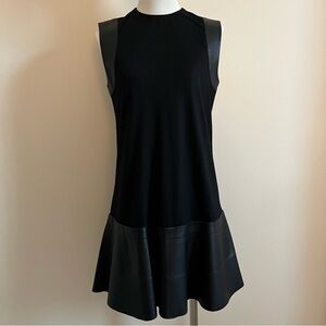 Balenciaga wool leather dress